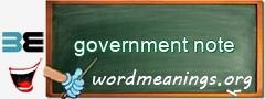 WordMeaning blackboard for government note